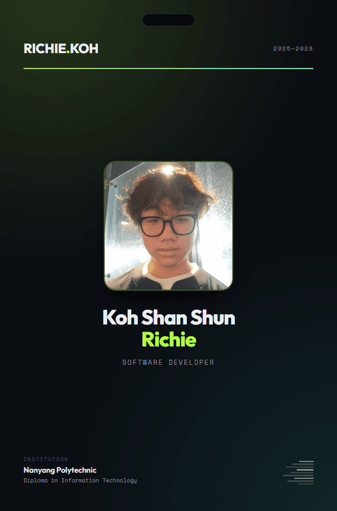 Richie Koh — Software Developer, Nanyang Polytechnic