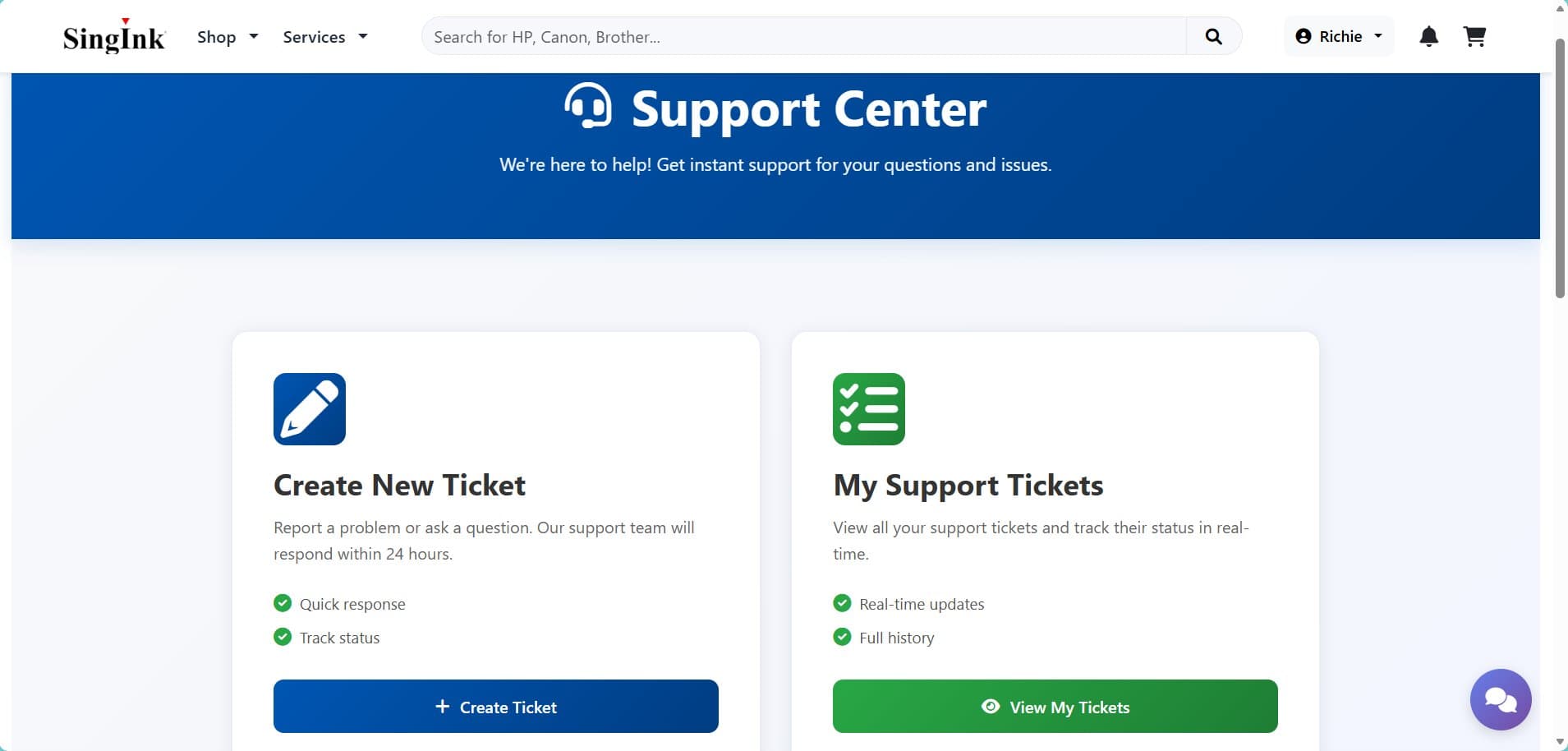 Support Center